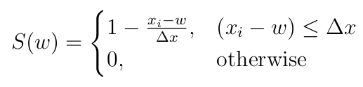 Triangular shape function